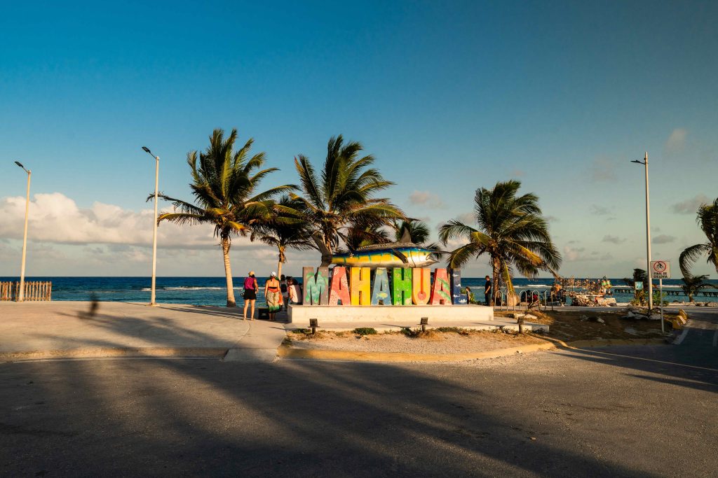 The malecón in Mahahual