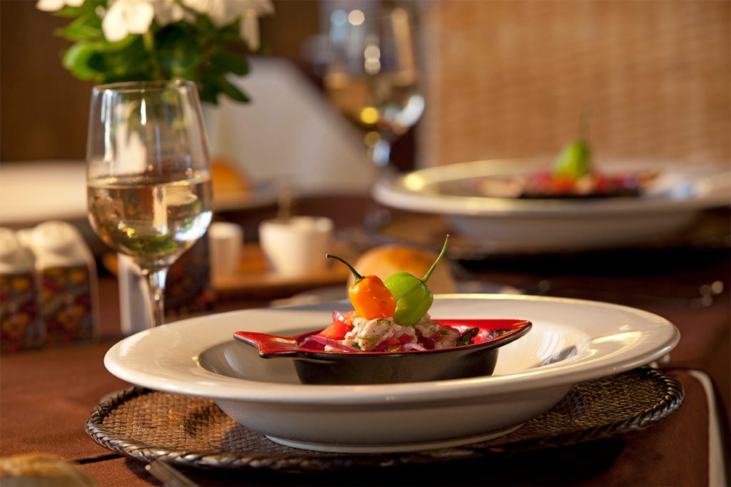 Dishes at a restaurant in Holbox