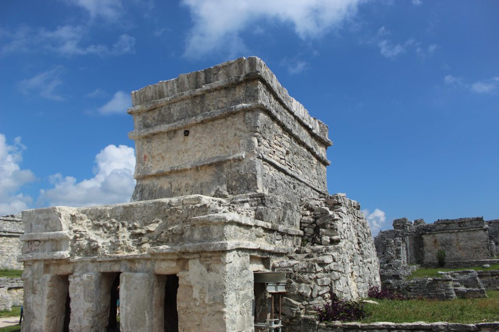 El Castillo, the main temple of Tulum, on the cliff edge