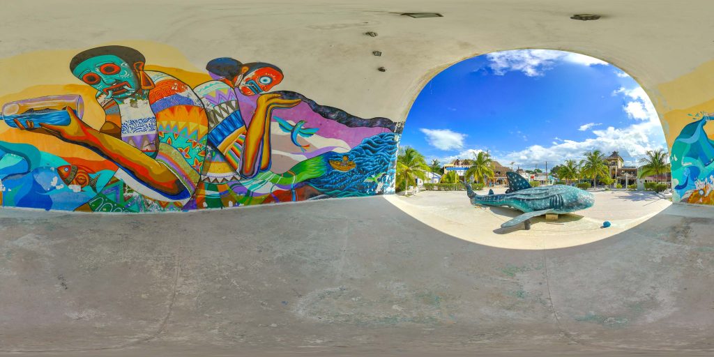 Mural in the streets of Holbox