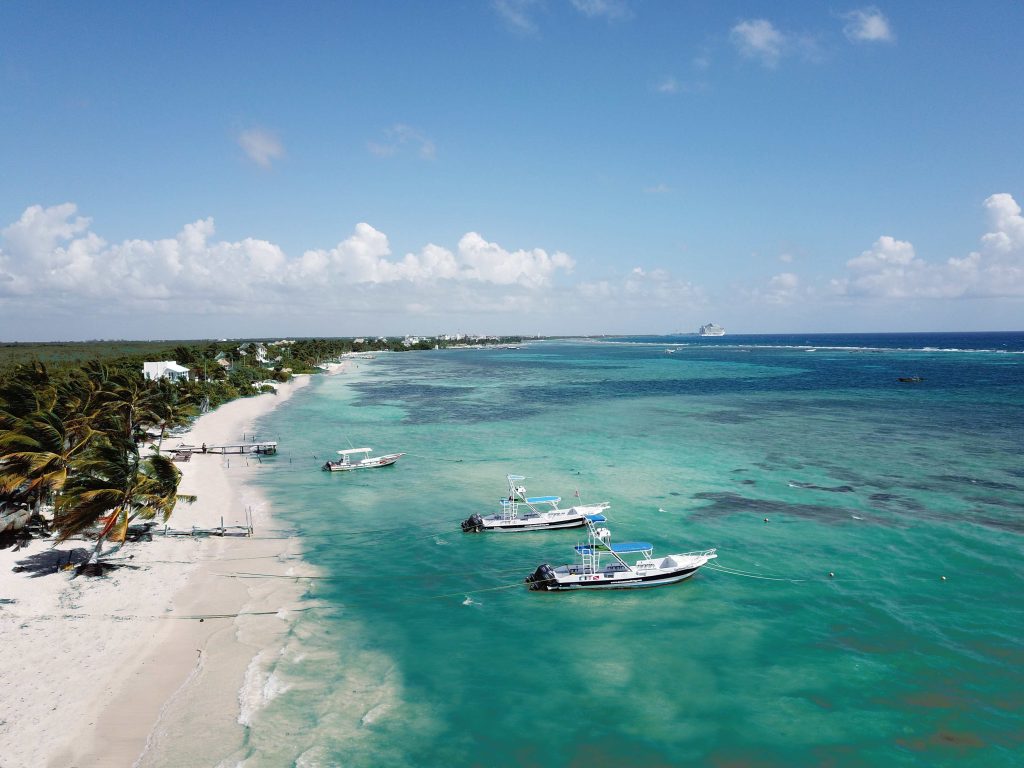 Empty beach on the Grand Costa Maya