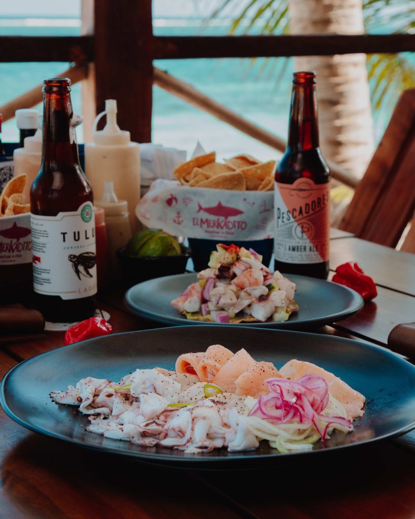 Cocktails by the sea in Puerto Morelos