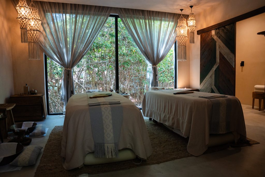 Wellness retreat setting in the Riviera Maya